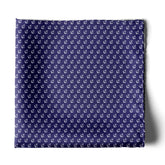 NAVY VALOUR ANCHOR SILK POCKET SQUARE